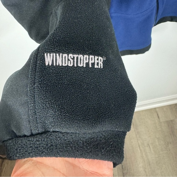 Mountain Hardwear Blue Fleece Jacket Windstopper Mens Size Medium Zip Up Navy - Picture 3 of 11